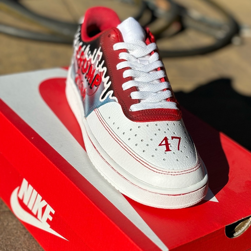 For all my MAGA fans, this one is for you!! Custom President Trump 2024 Sneakers - Picture 7 of 9